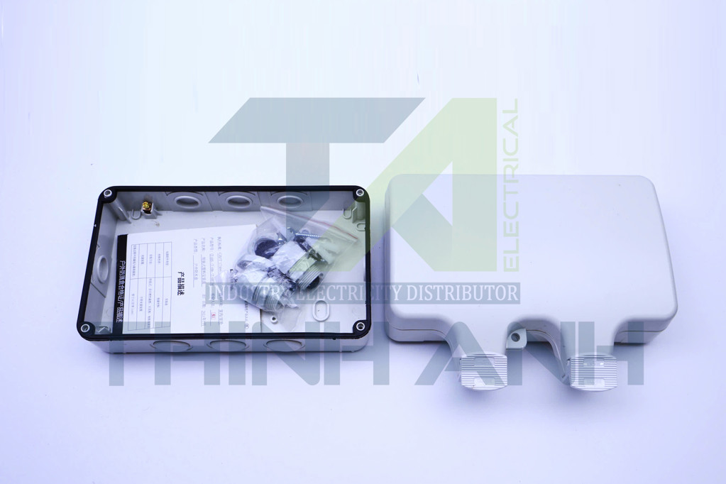 Hộp đựng 2 ổ cắm kín nước ip66 KT 20.7x17x10.2