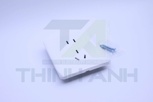 Ổ cắm 5 chấu ( 2 dẹt + 3 chéo) 86x86