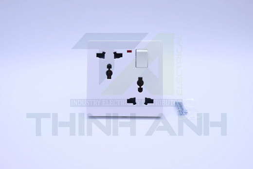 Ổ cắm 6 chấu đa năng kèm công tắc 86x86