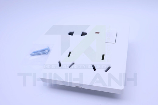 Ổ cắm 8 chấu (2 chấu tròn + 3 chấu chéo + 3 chấu chéo) kèm CT + đèn báo